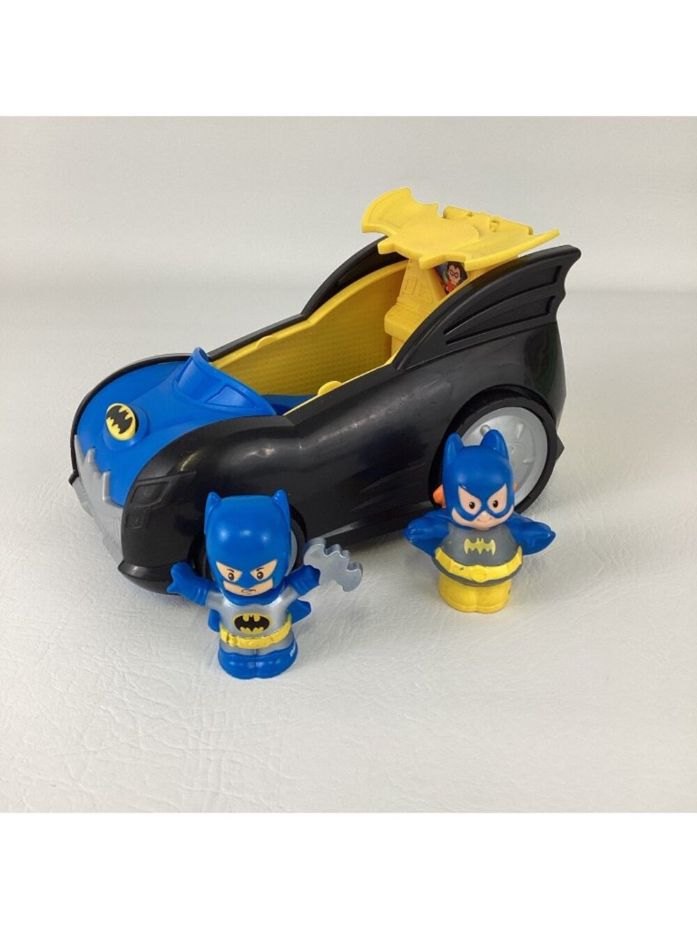 Fisher Price Little People DC 2 in 1 Batmobile Batman Batgirl Figure Car Playset